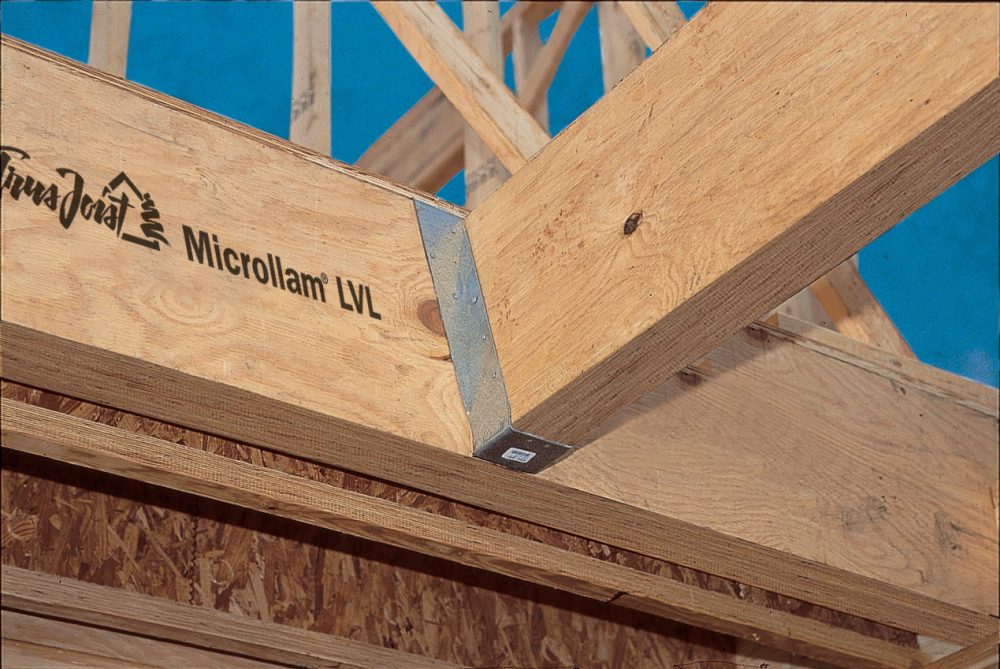 Close up of a joist connection